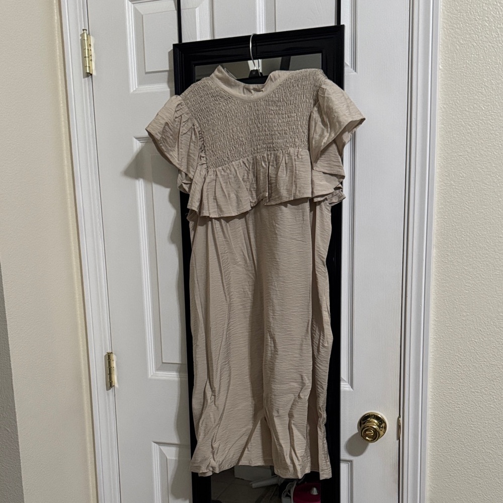 Beige Midi Dress